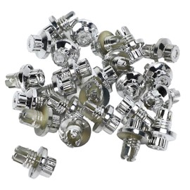 Car Wheel Rivets, 25pcs Plastic Silver Replacement Nuts for AH Ds Series Wheel Rims Lip Screw Tire