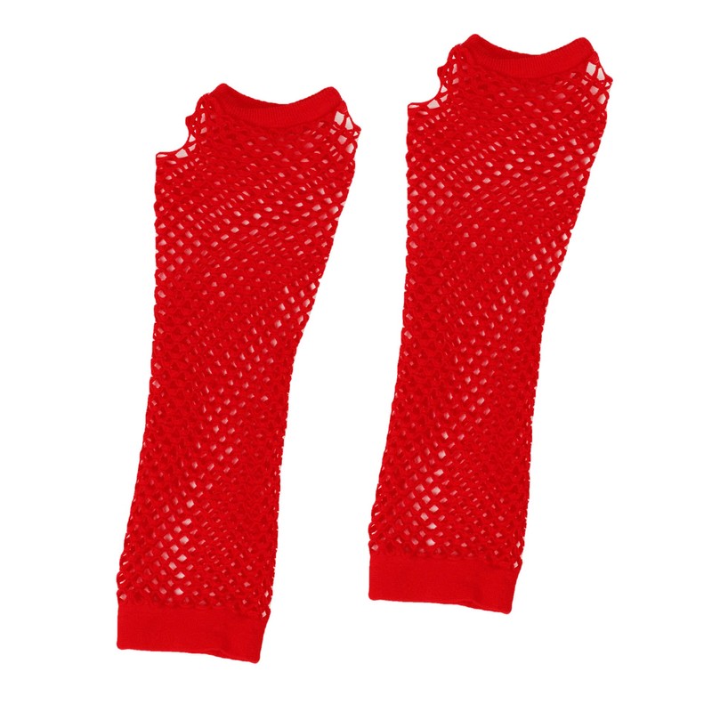 Seeksmile Women's Girls 80's Theme Party Emo Fingerless Arm Fishnet