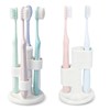 2 Pack 360° Rotating Toothbrush Holder for Bathroom, 4-Slot Toothbrush
