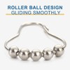 12-60pcs Rust Resistant Stainless Steel Rolling Shower Curtain Hooks/Rings/Hangers -
