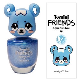 Tomini Children's Friends Water-based Nail 8ml, Twinkle Blue Hamster, 3 pcs / 투미니 어린이 프렌즈 수성 네일 8ml, 트윙클블루햄스터, 3개