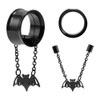 POBAISITER 2PCS Stainless Steel Ear Gauges Tunnels Hollow Spider Bee