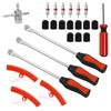 24 Pcs Tyre Valve Removal Tool, Tire Changing Spoons Lever