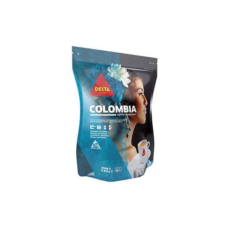 Delta Colombia Ground Roasted Coffee Universal Grinding 250g