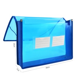 5 Pack Expanding File Folder Document Organizer with Flap and Cord Closure, Waterproof Transparent Document Pocket, 7cm Expansion, Letter A4 Organization