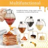 Honey Dispenser, Clear Cinnamic Acid No Drip Syrup Pot with