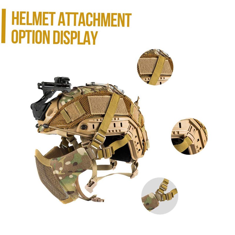 OneTigris 6" Tactical Foldable Half Face Mask Protective Mesh Mask