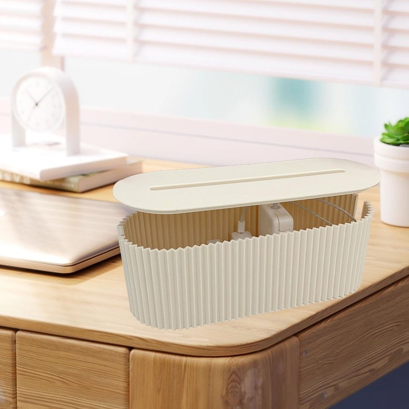 WPKD BLUEIY 33x13x12cm Cable Management Box, Child-Proof Cord Hider Plastic