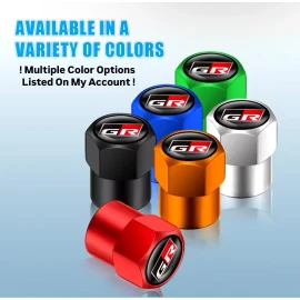 Aftermarket Black GR Toyota Valve Stem Caps for Supra, GR86, & GR Corolla FREE USA SHIPPING