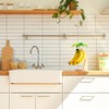 Wooden Banana Holder Stand with Hook & Palm Leaf Accent