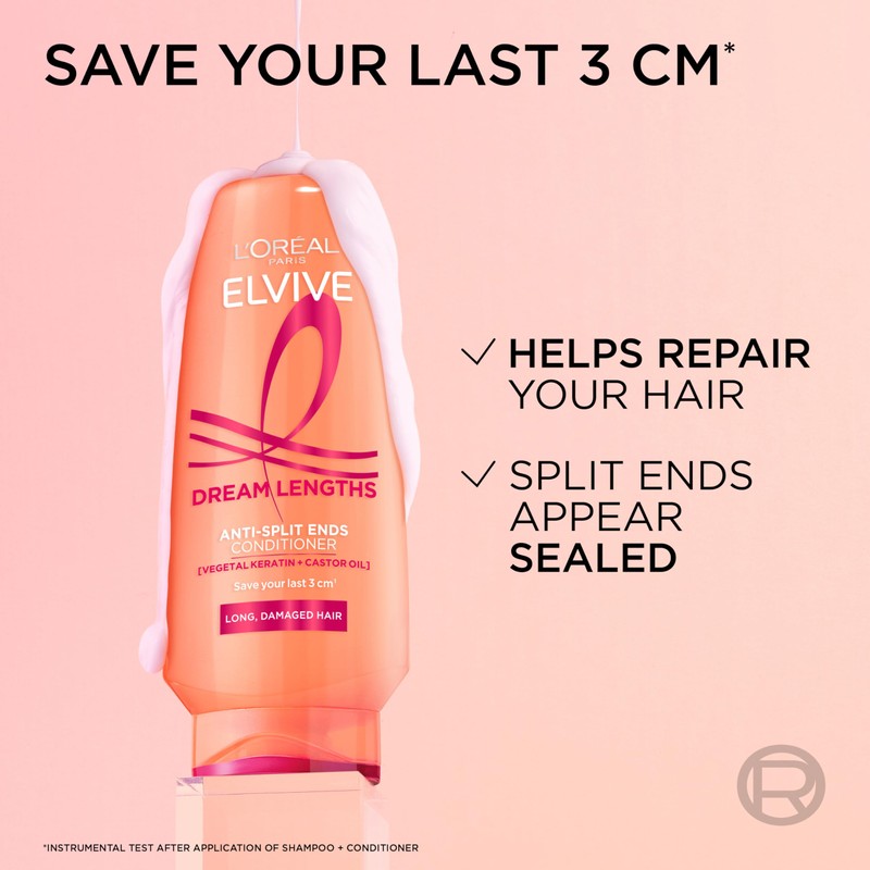 L'Oréal Paris Elvive Dream Lengths Anti-Split Ends Conditioner, with Vegetal
