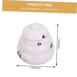 STOBAZA 2 Sets Decorative Ceramic Honey Pots Elegant Spice Jars for Kitchen Bakery High Grade Ceramic Honey Container with Attractive for Home Food Stores