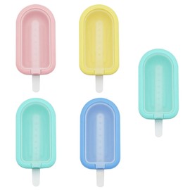 5Pcs Ice Lolly Molds, Non-Stick Reusable Popsicle Molds