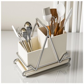 OUXEE Chopstick Stand, Dish Drainer, Chopstick Holder, Fork Drainer, Stylish, Durable, Cutlery Stand, Tray, Stability, Kitchen Tool Stand