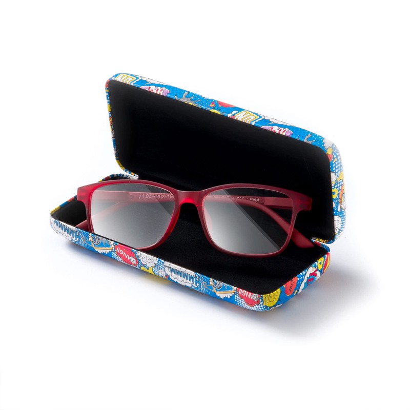 FEFI - Sturdy hard case glasses case COMIC, yellow