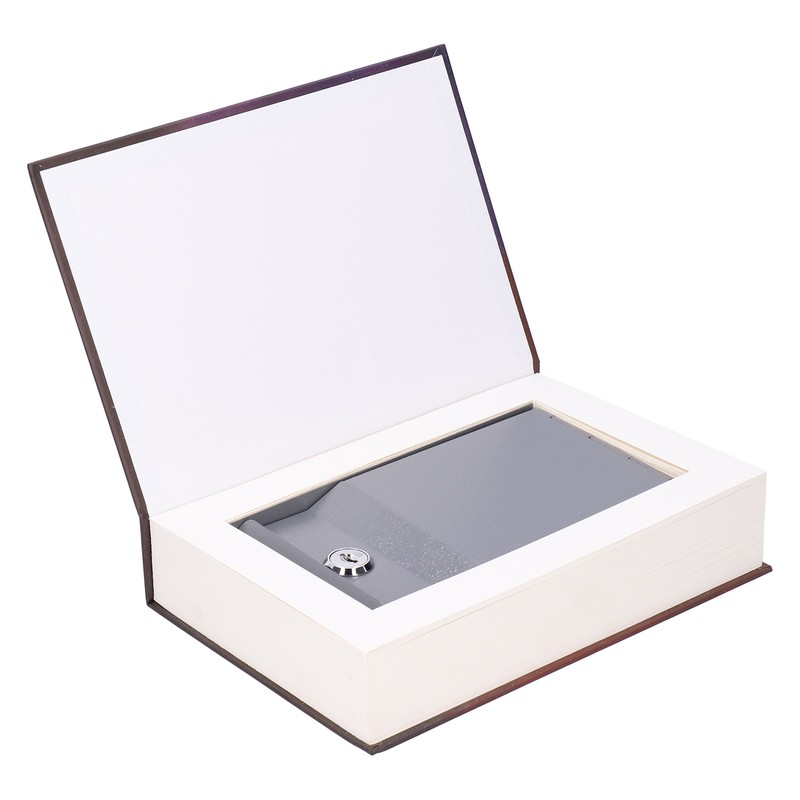 Safe Box Simulation Book Saving Box with Key for Cash