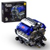 UNCLE BRICK V8 Engine Model Kit That Runs, Motorized Engine