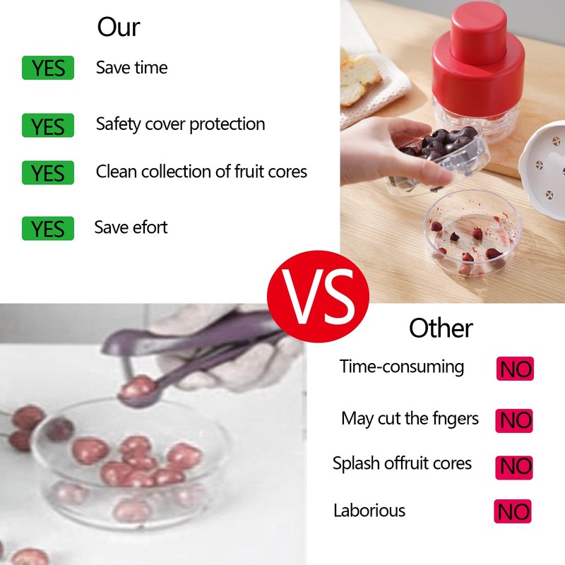 Cherry Pitter, Heavy-Duty Stainless Steel Olive and Cherry Pitters Corer