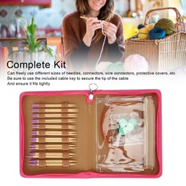 Circular Knitting Needles Set Ergonomic Interchangeable with Storage Bag for Knitting Crochet