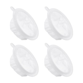 PATIKIL 5.4" O.D. Food Filter Strainer, 4 Pack 400 Mesh Kitchen Mesh Filters Strainers Fine Mesh Sieve for Juice, Coffee, Soy Milk Filtration, White