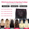 7 Pcs 16 Clips Thick Double Weft Clip in Hair