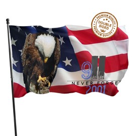 Double Sided Outdoor 3x5ft Flag 9/11 Never Forget Flag Home Garden Decoration Flag Durable Fade Resistant For All Weather Outdoor