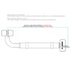 XPOtool Flexible Hose 600 mm DN8 3/8 Inch Union Elbow