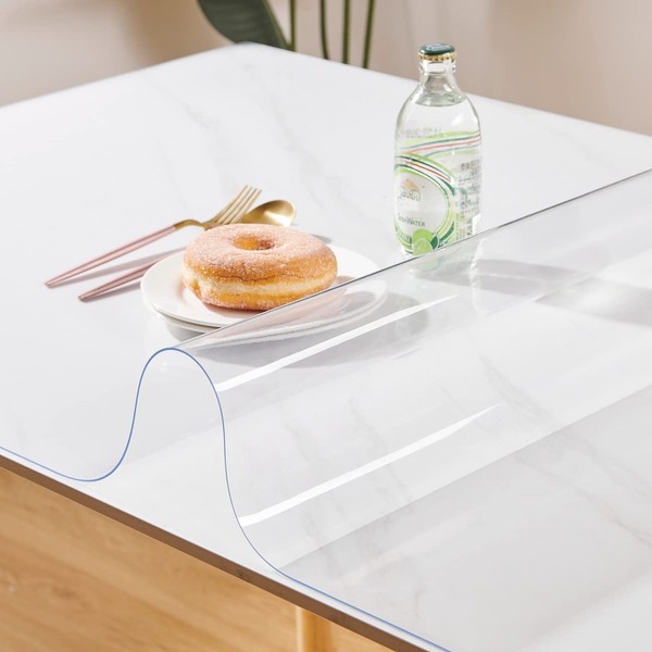 Leffora Clear Table Cover Protector 14 x 36 Inch, 1.5mm