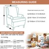 Eco-Ancheng Wingback Chair Slipcover 2 Piece Wingback Chair Cover Spandex