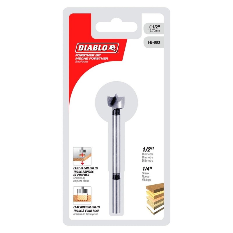 Diablo's High-Speed Steel Forstner Bit Drill Straight, Angled and Overlapping