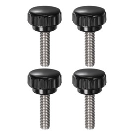 QUARKZMAN Pack of 4 Thumb Screws with Thread M8 x 30 mm x 25 mm Round Head Screw Stainless Steel 304 Round Handle Bolt Clamping Buttons 25 mm Hand Buttons Thumb Screws Tension Screw for Industrial