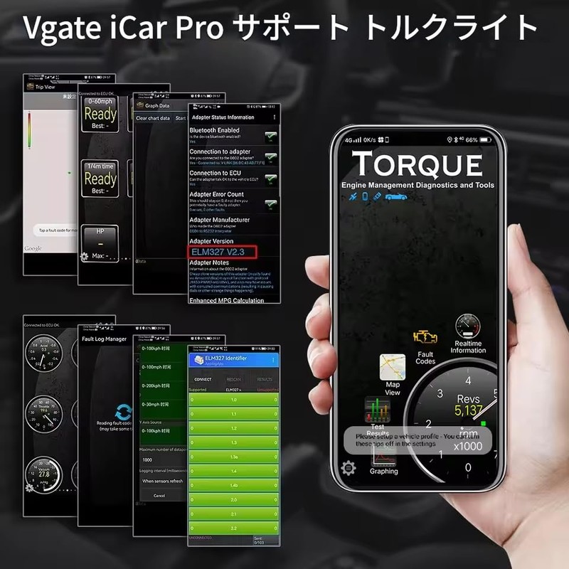 zmart Vgate iCar Pro elm327 V2.3 OBD 2 OBD2 Car
