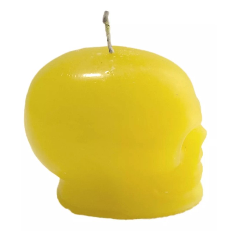 CEB Veladora De Cráneo Grande Amarillo