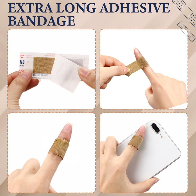 Geiserailie 360 Pcs Extra Long Flexible Fabric Bandages 4.72 x