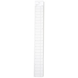 Westcott Grid Ruler with Metal Cutting Edge, 1.5 x 12", Transparent (B-1M)