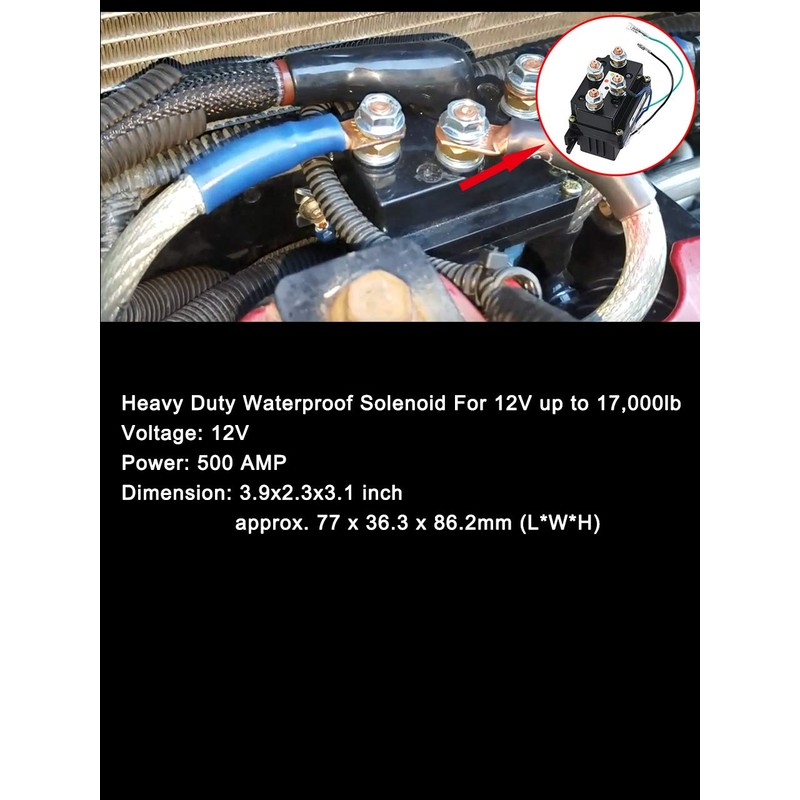 12V 500 AMP Unversal Winch Solenoid Relay Contactor for HEAVY