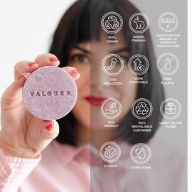 Valquer Laboratorios Luxe Exotic Solid Shampoo (Blueberry and Avocado Extract), Antioxidant and Moisturising, Soap Free and Plastic Free, Organic and Natural Shampoo 50g