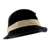 Dolce & Gabbana Black Cotton Bucket Hat with Beige Silk