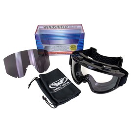 Global Vision Windshield Kit I Goggles with Clear and Smoke Lenses
