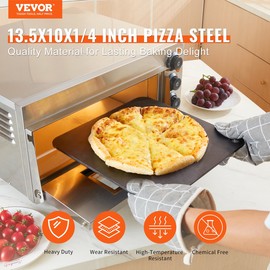 Pizza Steel, 13.5" x 10" x 1/4" Pizza Steel Plate for Oven, Indoor Oven - 13.5 x 10 inches