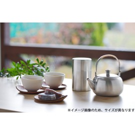 Yoshikawa YJ3103 Stainless Steel Tea Caddy Container, Small, Made in Japan, Green