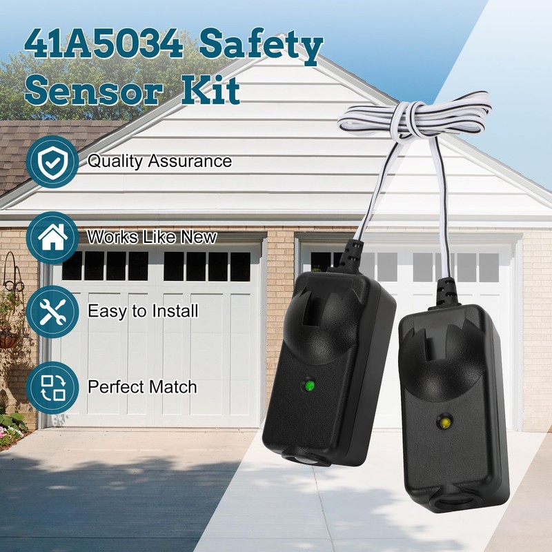 2026 Upgrade 41A5034 Safety Sensor Kit Compatible with Liftmaster Chamberlain
