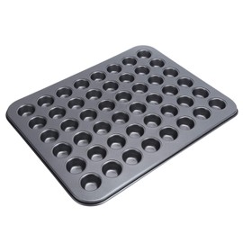 plplaaoo Round Cupcake Pan, 48 Cups Stainless Steel Mini Bakeware Muffin Pan, Premium Non Stick Mini Cupcake Pan Tray Baking Mould, Bakeware Cooking Accessory for Kitchen Home