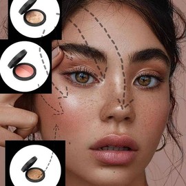 aden Terracotta Baked Bronzer/Highlighter Duo Create a gorgeous sculpted glow with this baked duo (7g) MADE IN ITALY (Terracotta Baked Blusher Duo)