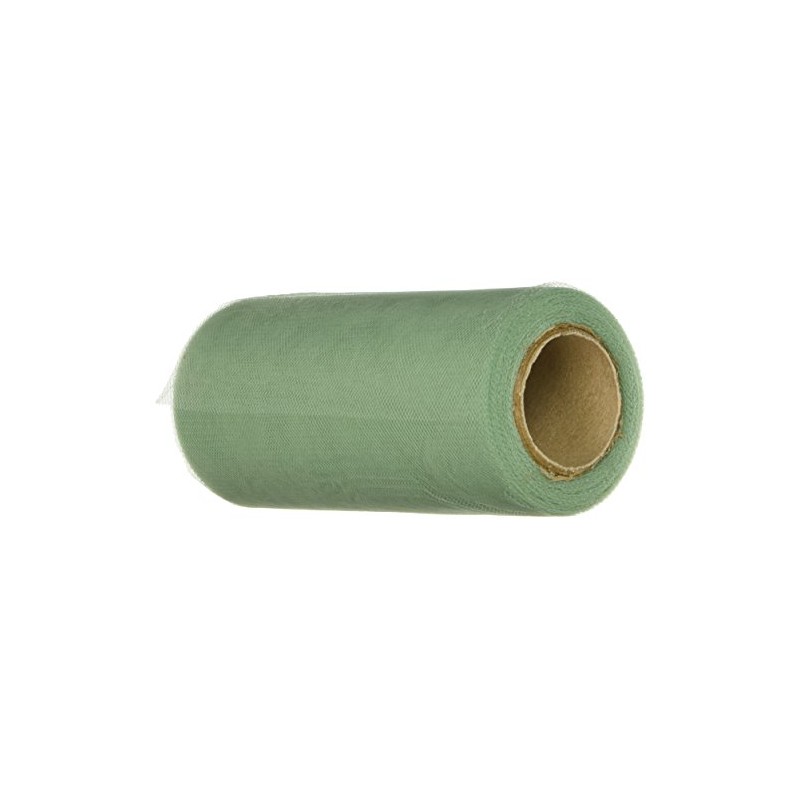 Falk Tulle Fine Mesh 6" Wide 25yd Spool- Sage