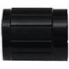 6mm Splined Hole Black Aluminium Amplifier/HiFi Control Knob Pack of