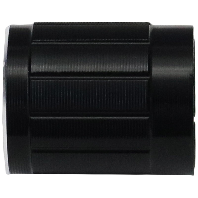 6mm Splined Hole Black Aluminium Amplifier/HiFi Control Knob Pack of