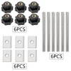 Pamtns Pack of 18 T-Rail Sliding Nuts M8 Set T-Track