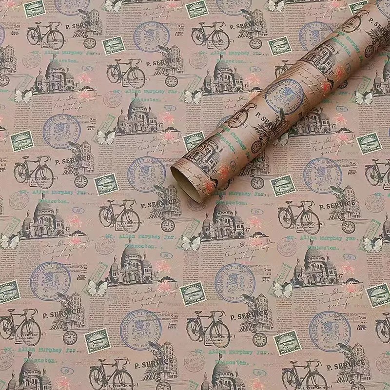 Vintage Kraft Gift Wrapping Paper for Birthdays and Holidays –