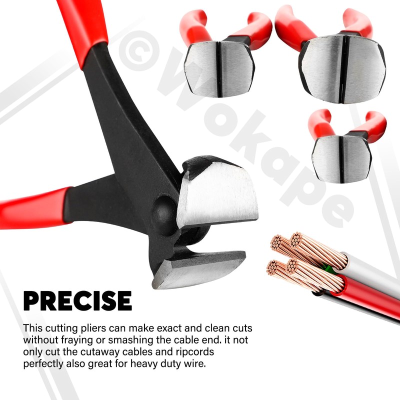 Wokape 1Pcs 8 Inch Red Steel Nail Puller, End Cutting